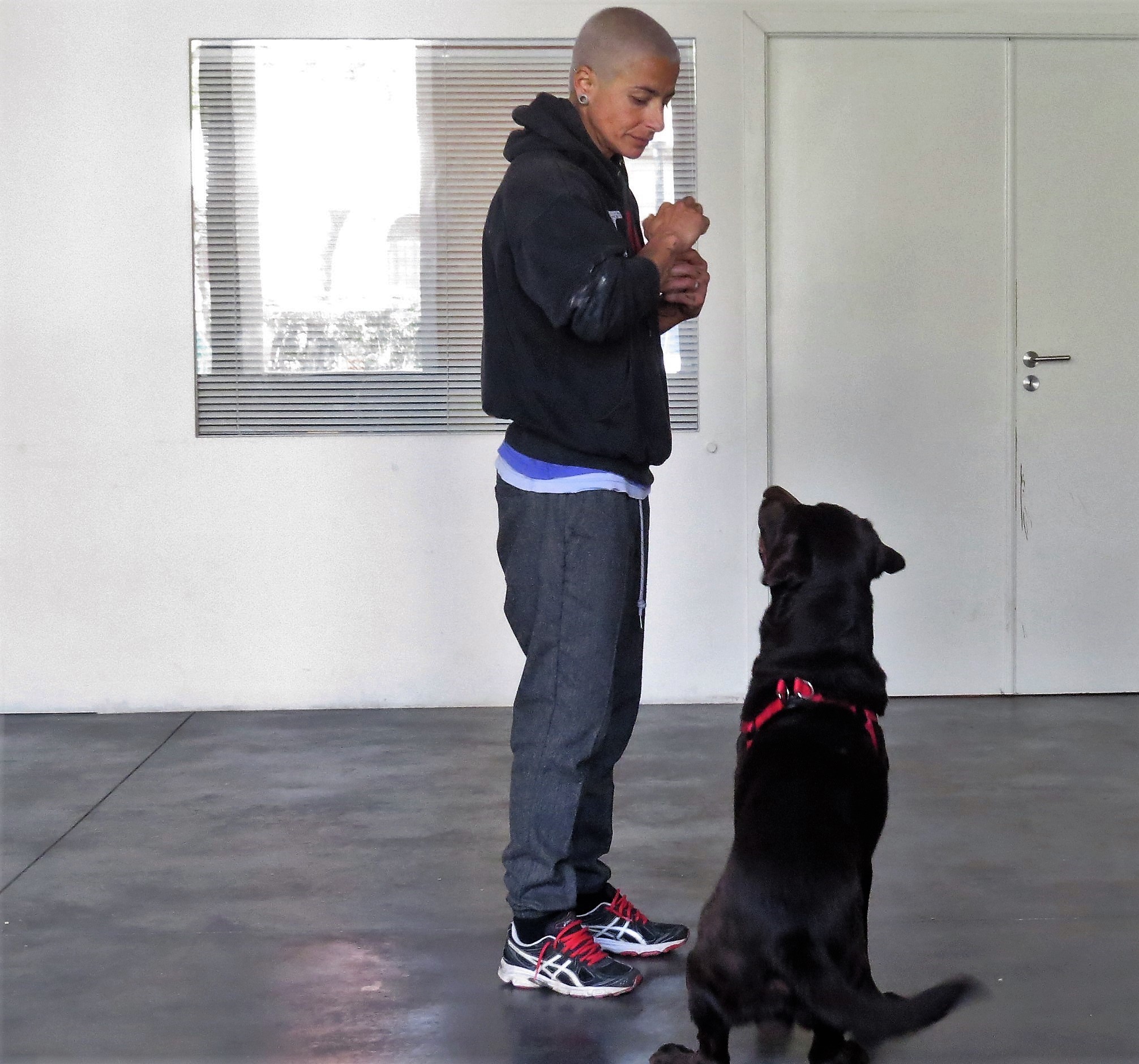 An indoor training session